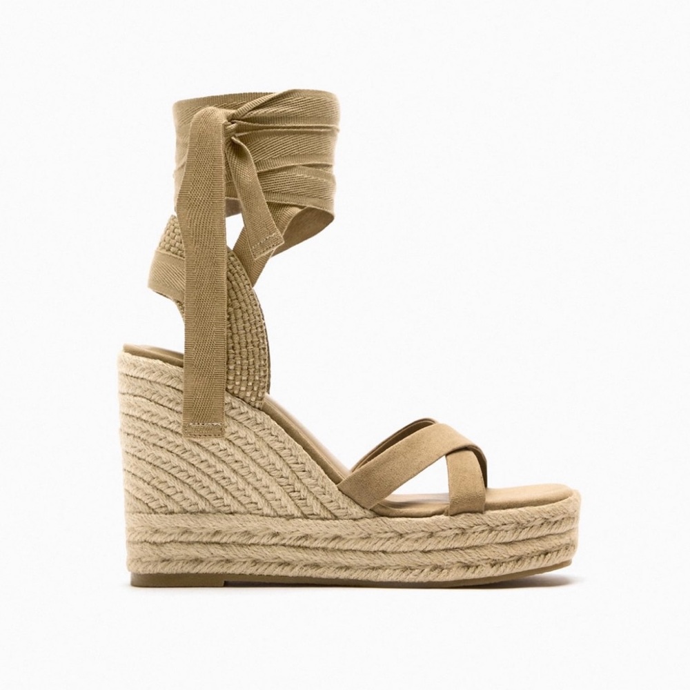 Zara Lace-Up Wedges - New